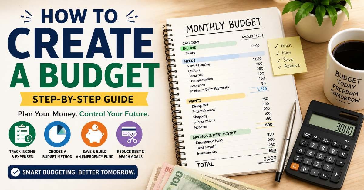 How to create a budget step-by-step guide for managing money